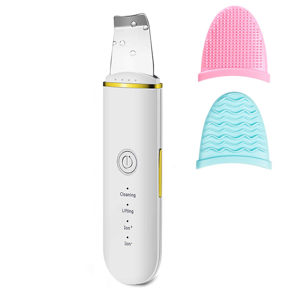 Beauty Ultrasonic Skin Scrubber USB Plug Facial Blackhead Remover Face Massager Skincare Tools Products Face Cleansing Acne - Mammalook