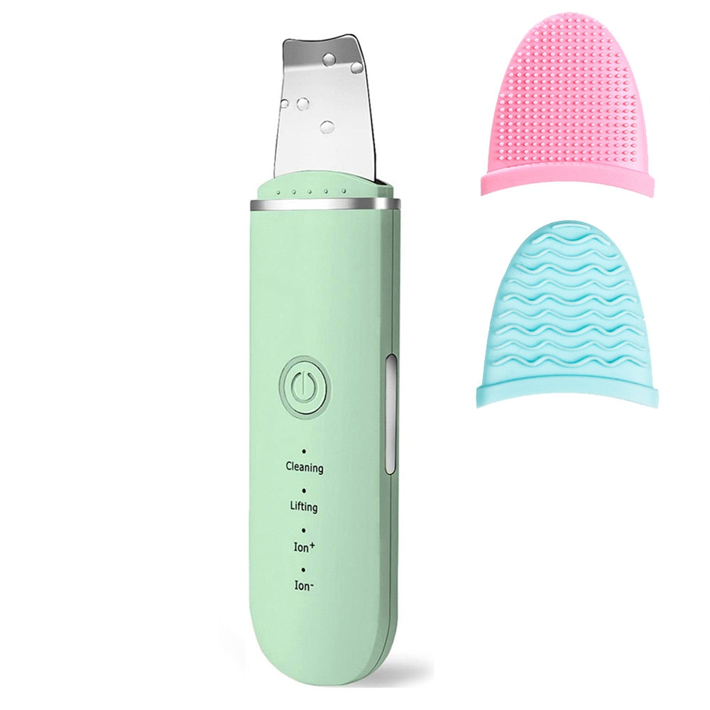 Beauty Ultrasonic Skin Scrubber USB Plug Facial Blackhead Remover Face Massager Skincare Tools Products Face Cleansing Acne - Mammalook