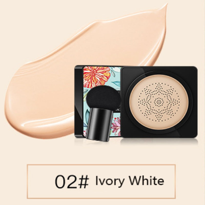 BB Air Cushion Foundation Mushroom Head CC Cream Concealer Whitening Makeup Cosmetic Waterproof Brighten Face Base Tone - Mammalook