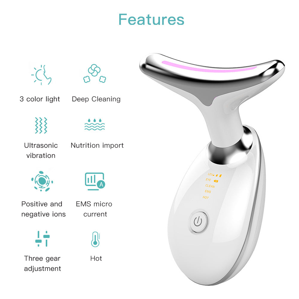 BioGlow Neck Face Skin Tightening & Anti-Aging Beauty Massager - Mammalook