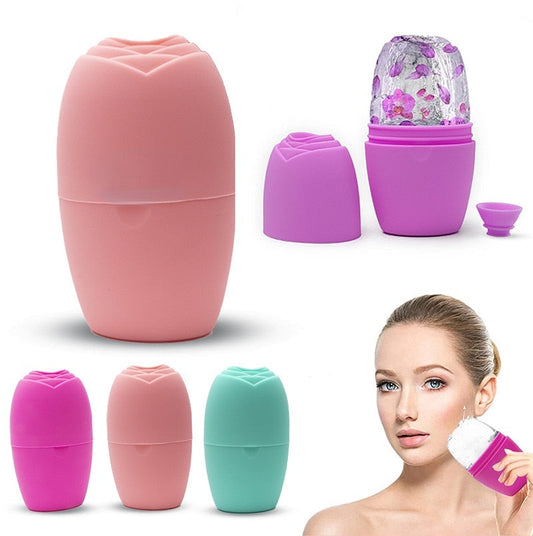 Ice Roller For Face and Eye, Massager Ice Roller Contour Cube Ice Facial, Face Beauty Skin Care Kit to Brighten Skin & Enhance­ Your Natural Glow Remove Fine Lines Shrink Pores - Mammalook