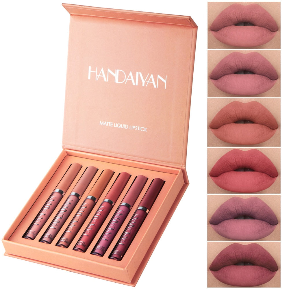 Kit 6 Batons Beauty Lip Handaiyan - 16H de Duração - Mammalook