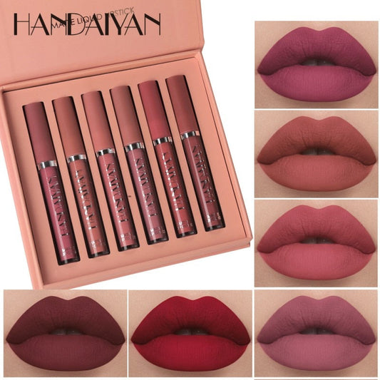Kit 6 Batons Beauty Lip Handaiyan - 16H de Duração - Mammalook